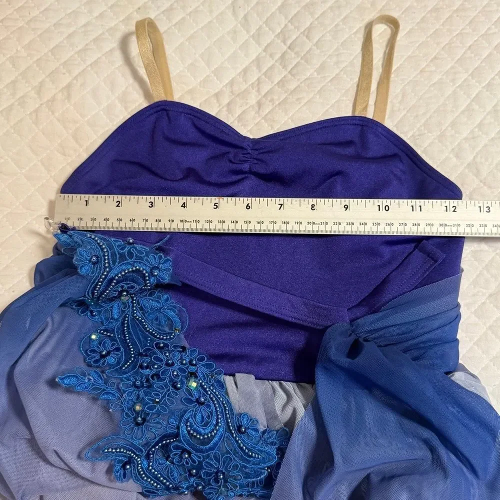 Weissman Blue Ombre Kids One Piece Dance Costume Leotard